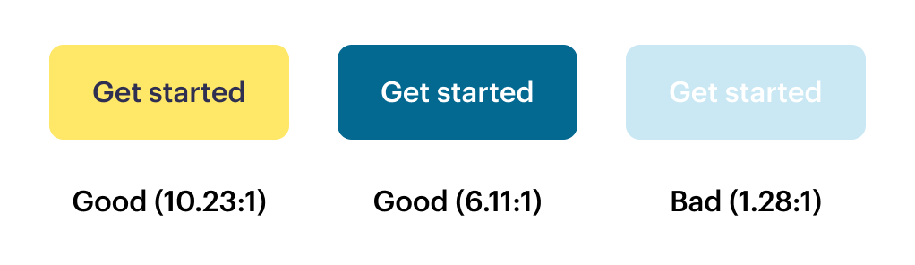 examples of good and bad contrast ratios